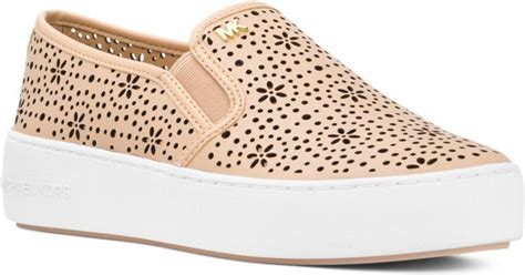 michael michael kors trent perforated leather slip on sneaker|Trent Logo Slip.